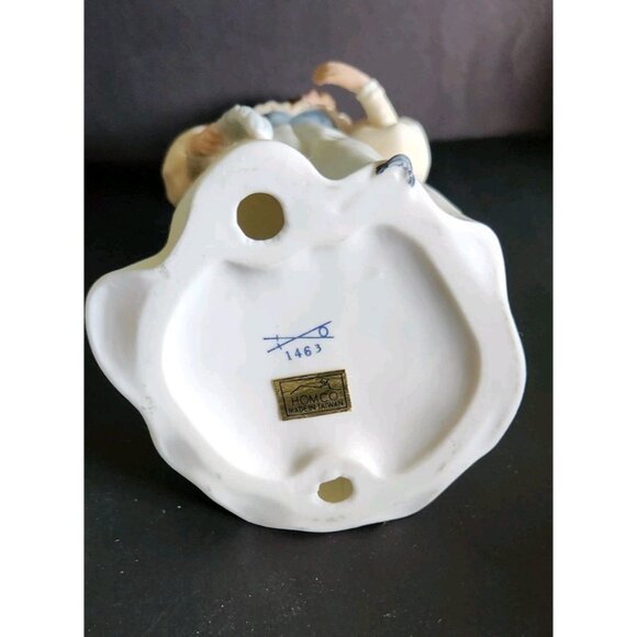 Vintage Homco Victorian Lady with Feather Porcelain 8" Figurine #1463 - Nice!! - Picture 7 of 7